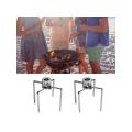 2 Pcs Stainless Steel Grill Rotisserie Forks Multifunctional Four-claw Barbecue 72XF