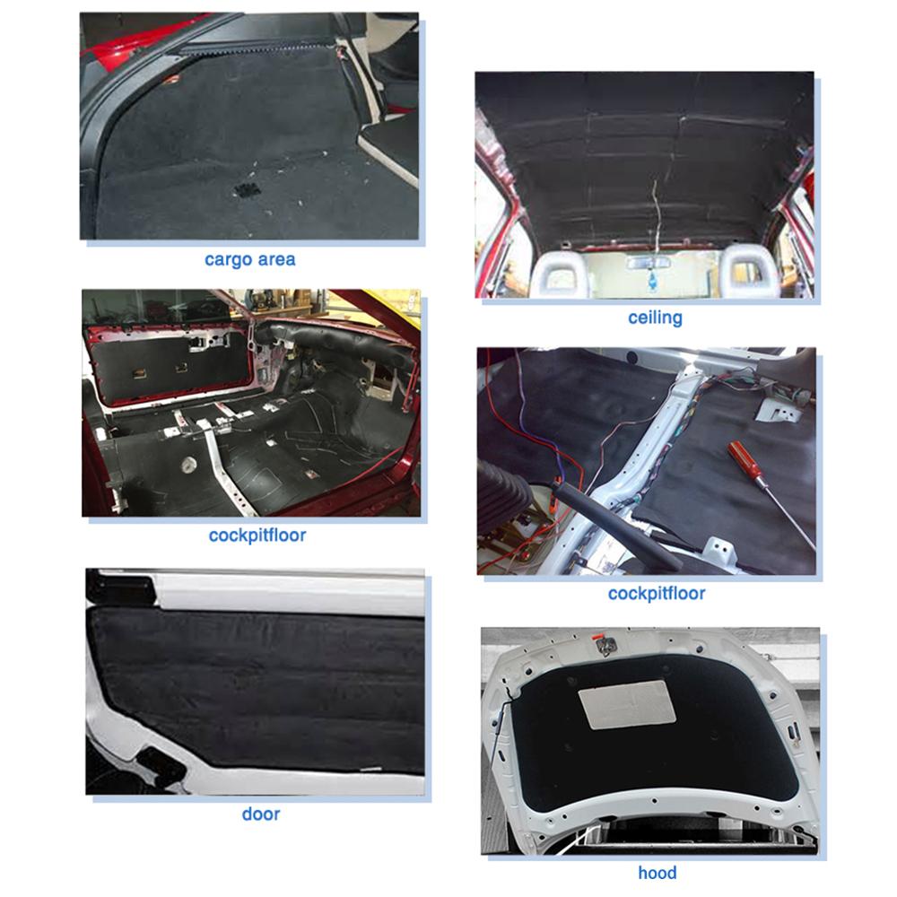 X AUTOHAUX 5mm/8mm/10mm Super Thickness Rubber Foam Car Floor Tailgate Sound Insulation Deadener Mat