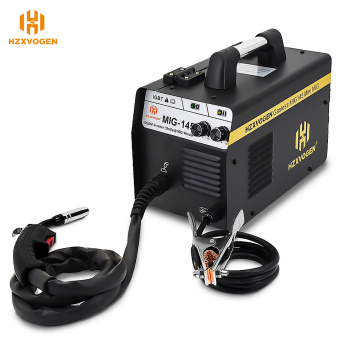 220V HZXVOGEN Mig Welder MIG145 No Gas Gasless Welding Machine Fit 0.6/0.8mm Flux Core 0.8-4mm Thickness For Iron Soldering