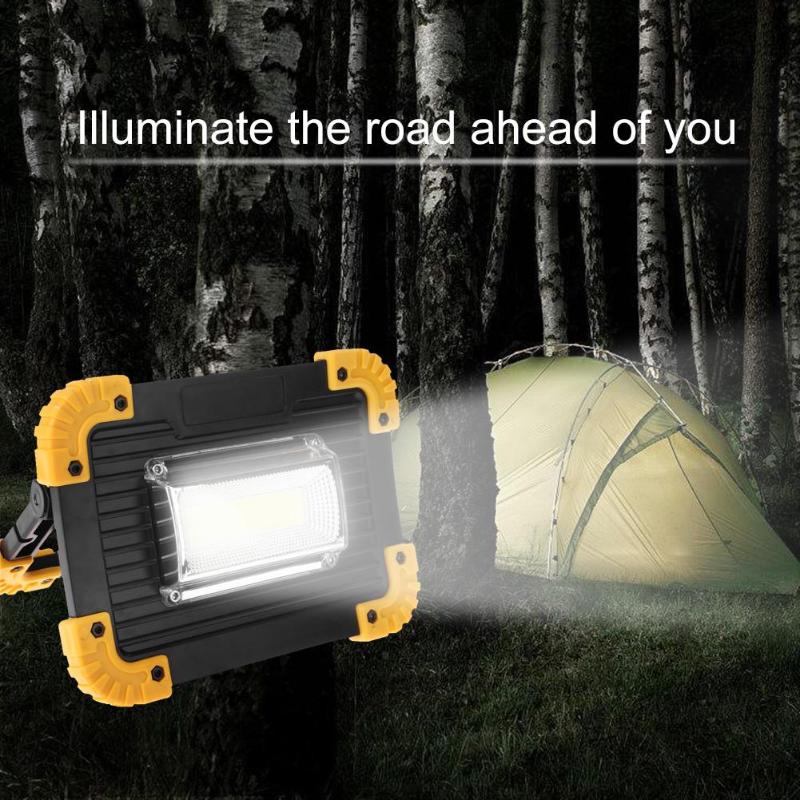 20W 400LM Portable LED Spotlight Floodlight Outdoor Camping Lawn Work Lamp Waterproof Maintenance LED Work Light Searchlight