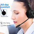 Handsfree Call Center Mono With Charging Base Bluetooth Headset Telephone Operator Office Wireless Noise Cancelling Business