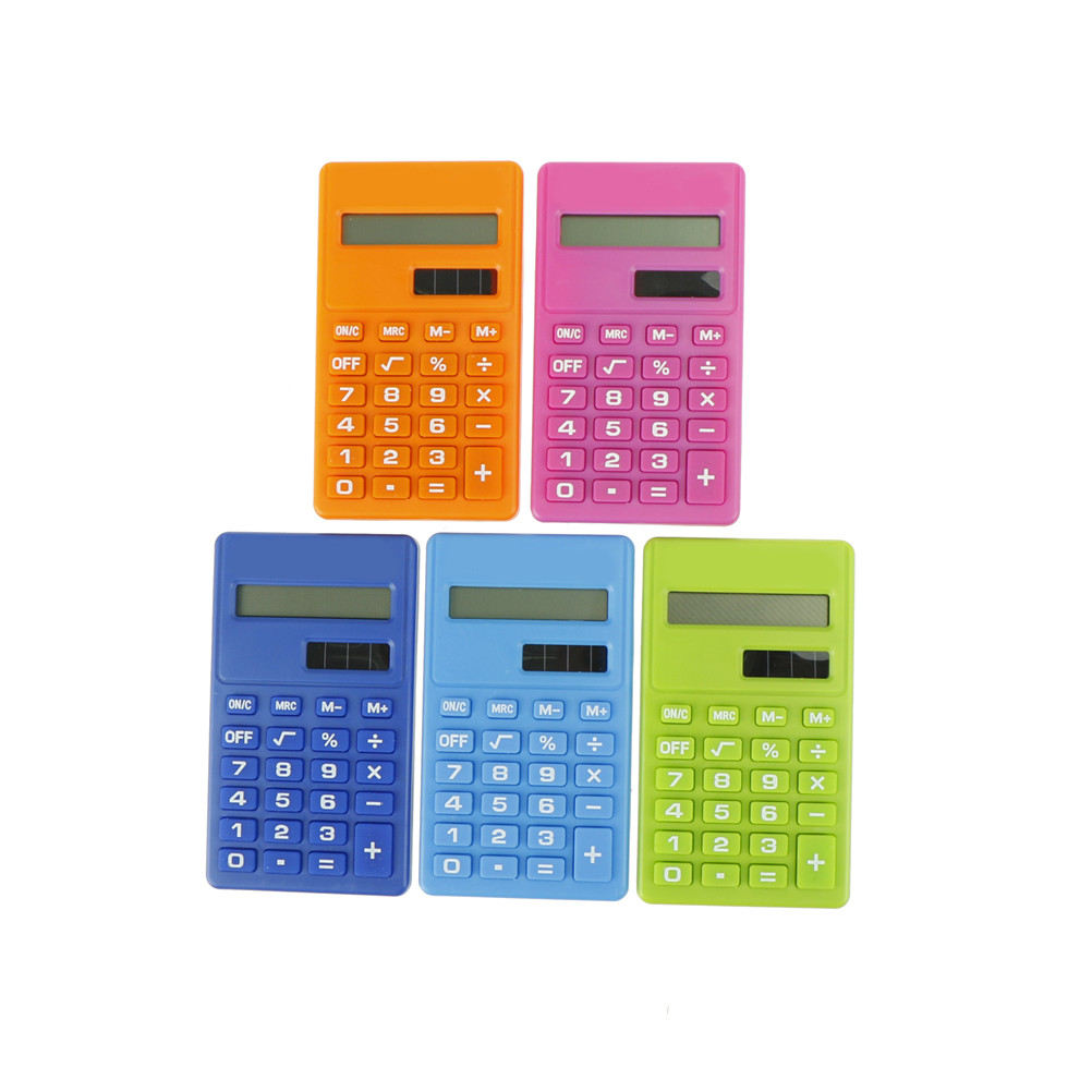 Pro Cartoon Mini Calculator 8 Digits Display Dual Power Supply Cute Candy Calculadora Solar Hesap Calculatrice Solaire