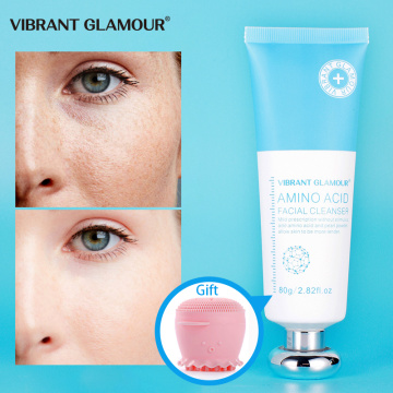 VIBRANT GLAMOUR Amino Acid Facial Cleanser Shrink pores Deep cleansing Oil Control Plant Essence Remove Acne blackhead Face care