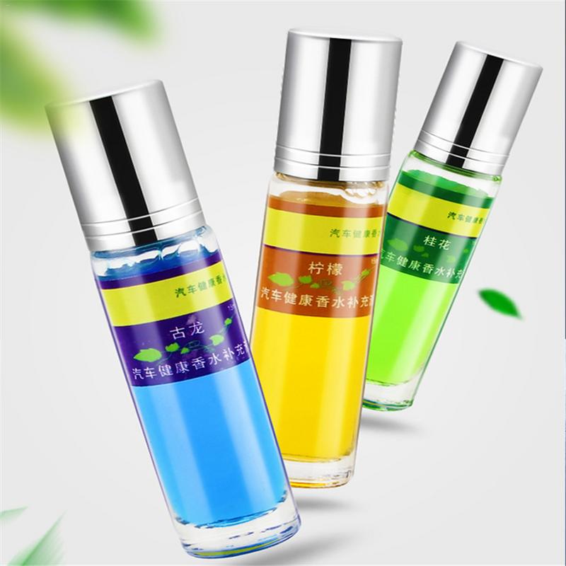 3pcs Flavors Can Be Replaced Car Perfume Essential Oil Replenisher Plant Spice Blue Cologne Green Osmanthus Yellow Lemon Flavor