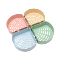 1PC Practical Plastic Shower Basket Kitchen Wall Suction Cup Shower Holder Wall Mounted Bathroom Corner Shelf Sucker Suction Cup