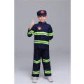 Kids Fireman Sam Cosplay Costume Fancy Halloween Carnival Clothing Set Novelty Boys Girl Shirt Pants Cap Firefighter Suit