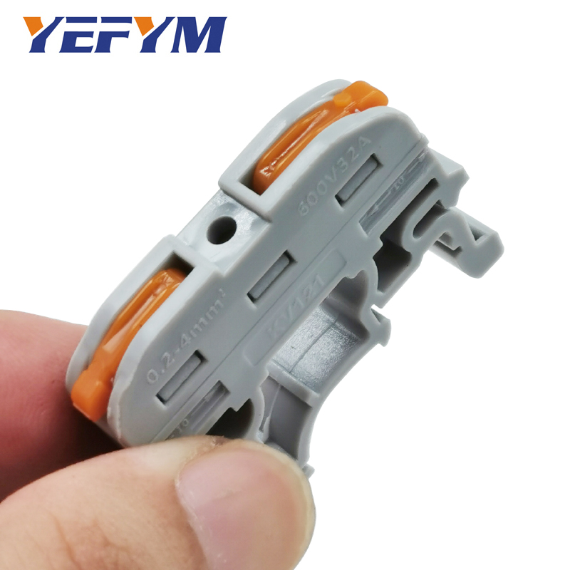 30pcs/lot fast wire connectors universal compact wiring electrical push-in Self-installing screw fixing hole terminals block