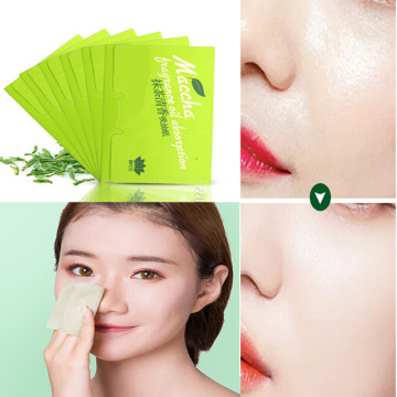 100sheets/pack Tissue Papers Green Tea Smell Makeup Cleansing Oil Absorbing Face Paper Absorb Blotting Facial Cleanser Face Tool