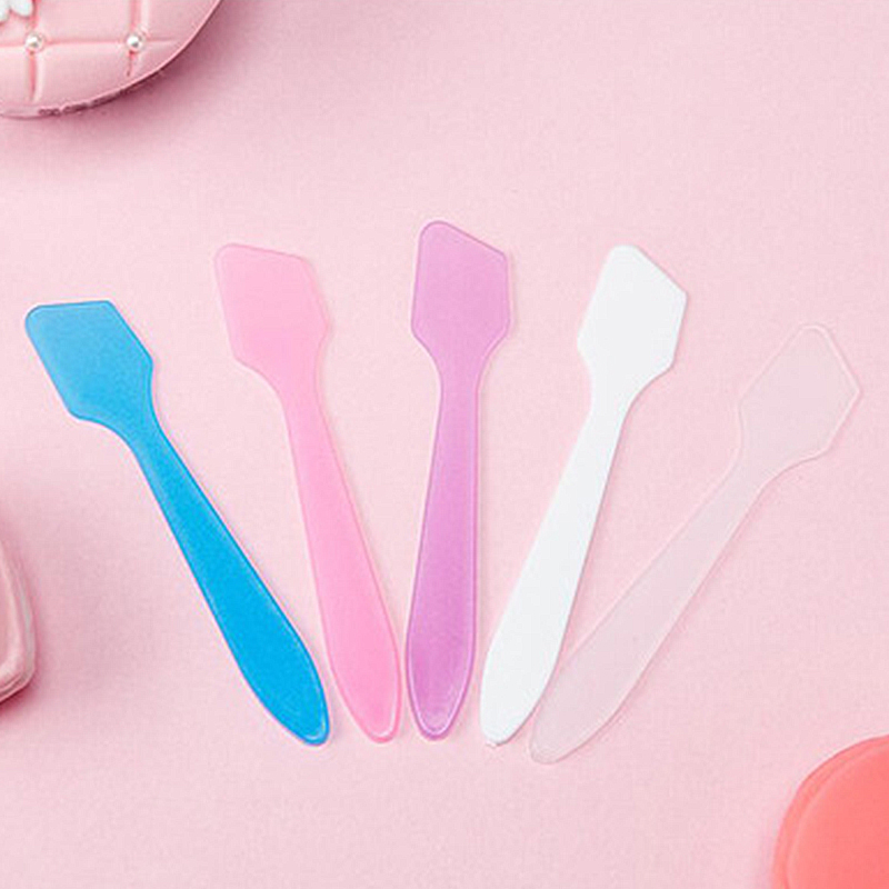 5pcs Colorful PP Cosmetic Spatulas Face Cream Makeup Mask Spoon Cosmetic Beauty Scoop Eye Cream Stick Face Body Makeup Tools