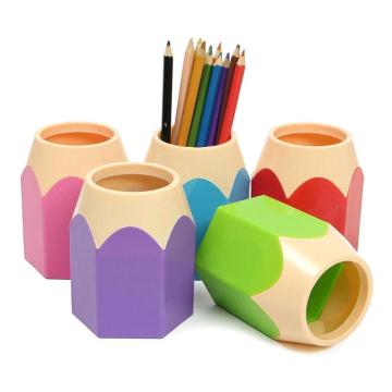 1Pcs Pencil Pot Makeup Brush Holder School Office Color Stationery Student Desk Organizer Storage box