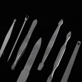 16pcs Black Stainless Steel Nail Clipper Cutter Trimmer Scissor Tweezers Knife Ear Pick Grooming Kit Manicure Pedicure Toe Tools