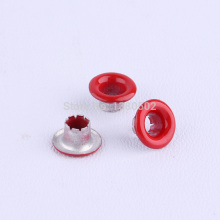 50pcs/lot red color9*5*5mm garment Eyelets round shape shoes Clothes decoration accessories Inner 5mm Eyelets Scrapbooking