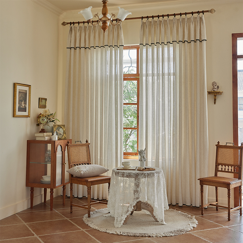  Plain Dyed Linen Curtains