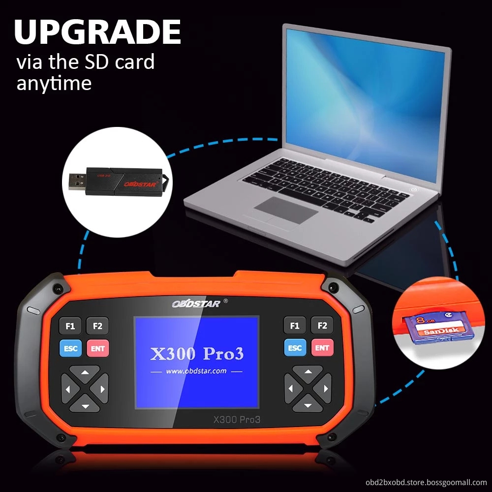 OBDSTAR X300 PRO3 X-300 Key Master with Immo+Odometer Adjustment+EEPROM/PIC+OBDII+Toyota G & H Chip All Keys Lost