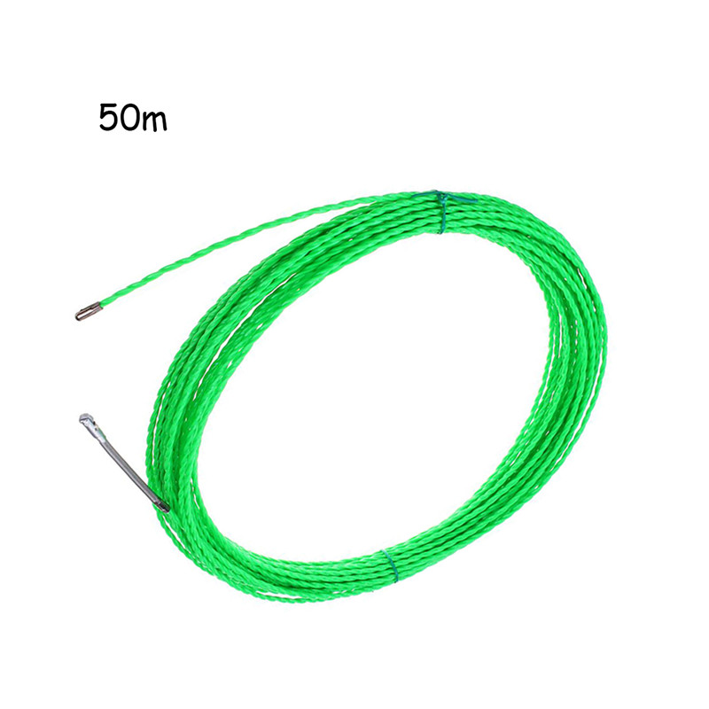 4mm 5m/15m/25m/30m/50m Fiberglass Cable Push Pullers Duct Snake Rodder Fish Tape Wire Pom Fish Draw Tape Electrical Cable Puller