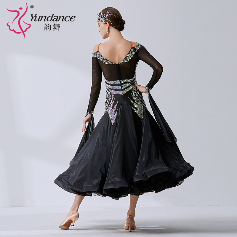 The new National standard modern dance clothing big pendulum dress practice clothing ballroom dancing Waltz-B-19463