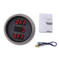 Auto 52mm Water Temp Meter Voltage Oil Pressure 3 in 1 Gauge With Red Backlight For Car Boat Marine Yachts Digital Gauges