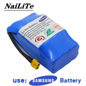 Genuine 36V battery pack 4400mAh 4.4ah rechargeable lithium ion battery for electric self balancing scooter HoverBoard unicycle