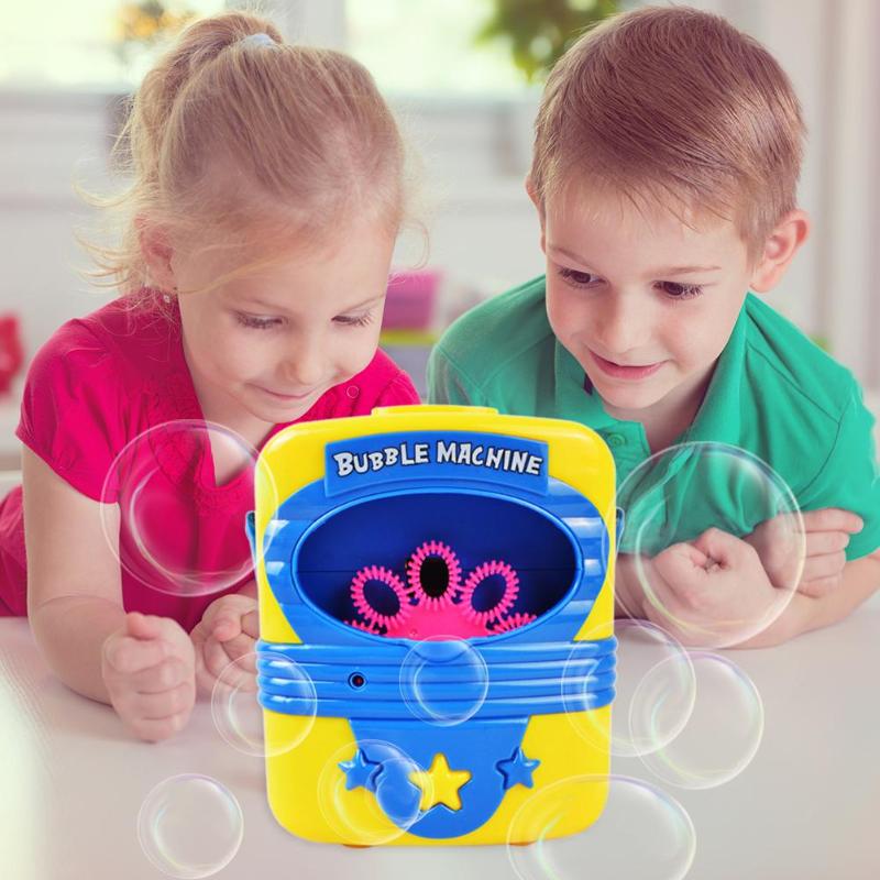 Automatic Bubbles Blower Maker Bubble Fluid Summer Outdoor Toy Kids Hand-held Electric Handy Bubble Machine Toys Soap Blow