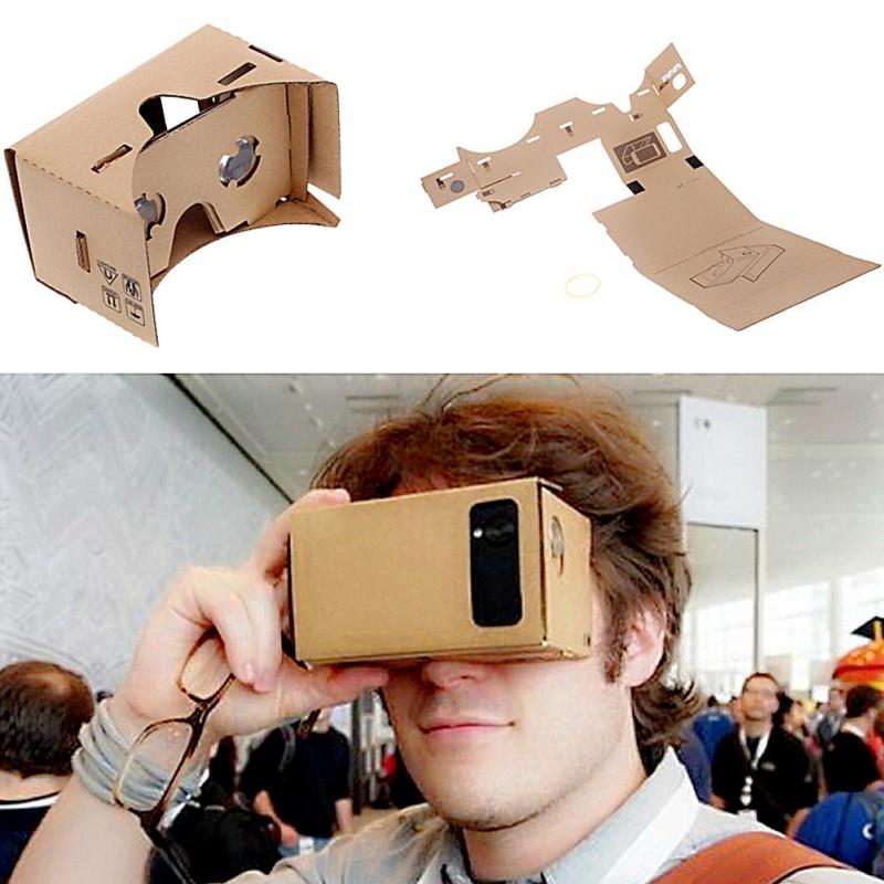 Brand New DIY Google Cardboard Virtual Reality VR Mobile Phone 3D Viewing Glasses for 5.0" Screen Google VR 3D Glasses