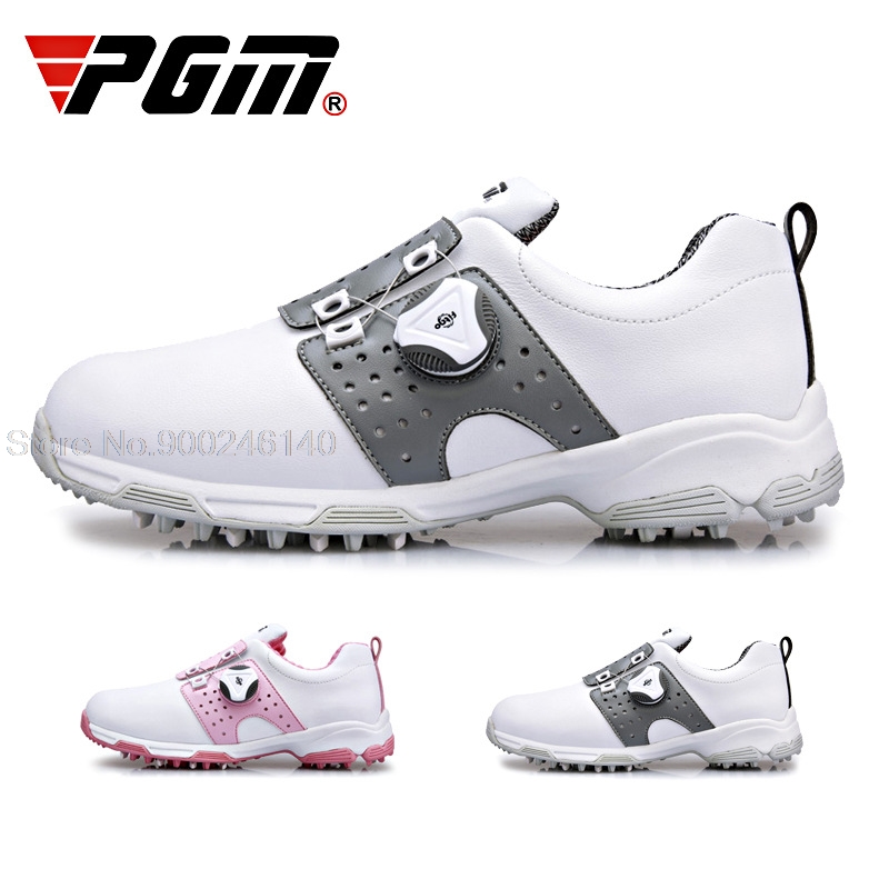 PGM Golf Shoes Women Waterproof Anti-slip Sneakers Ladies Rotating Buckle Golf Shoes Women Lightweight Sports Trainers