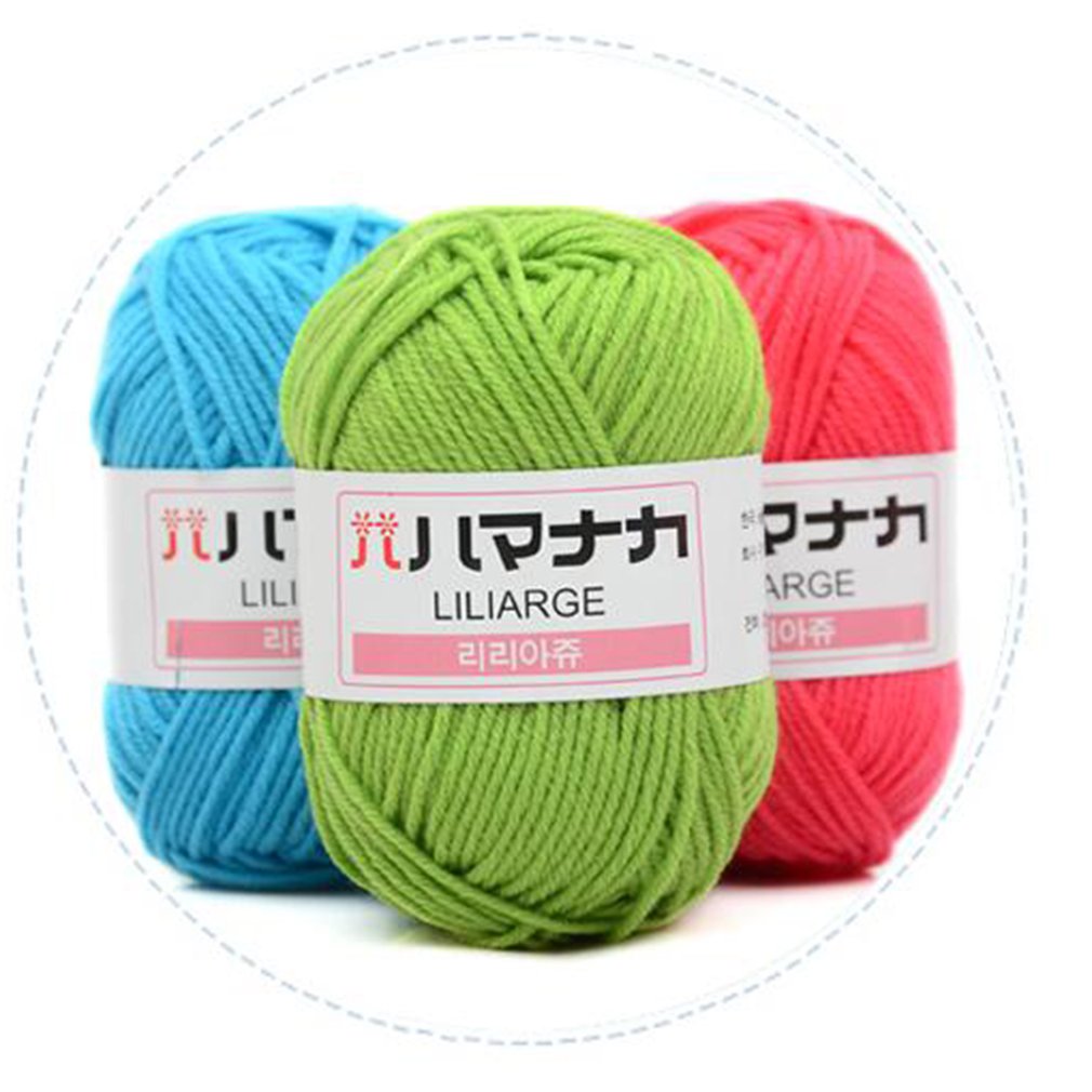 Diy Knitting Combed Milk Cotton Yarn Comfortable Wool Blended Yarn Apparel Sewing Yarn Hand Knitting Scarf Hat Yarn