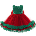 Children Clothing 2021 Kids Dress Christmas Models With Bowknot Sequins Girls Dresses Sleeveless Baby Girls Puffydress 1-5 Years