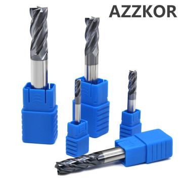 Milling Cutter Alloy Coating Tungsten Steel Tool cnc maching EndMill AZZKOR top milling cutter kit milling machine tools