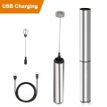 Electric Coffee Mixer Rechargeable Milk Shaker Maker Frother Foamer USB Charging Egg Beater Handheld Paint Mixer#F#W
