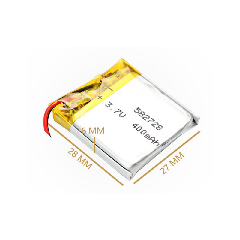 3.7V 400mAh 582728 Lithium Polymer Li-Po li ion Rechargeable Battery For smartwatch GPS Bluetooth PDA notebook speaker Lipo cell