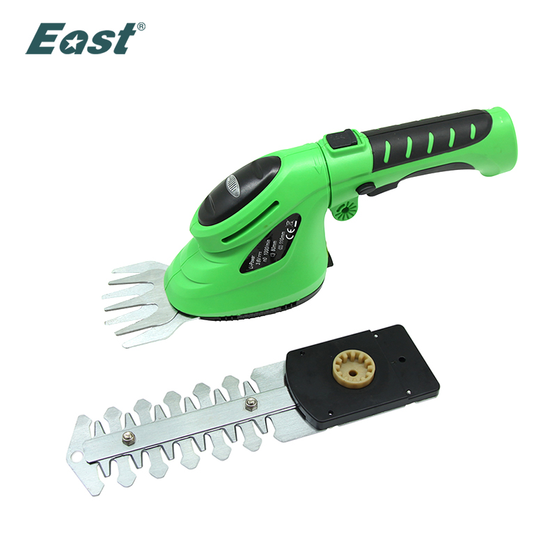 East 3.6V Li-Ion Cordless Electric Hedge Trimmer Grass Cutter Mini Lawn Mower Rechargeable Battery Garden Tool ET2903C Green