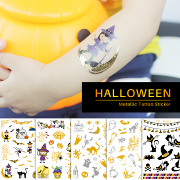 kids tattoo sticker temporary hand tattoos cartoon gold temporary tattoos for children glitter tattoo stickers halloween tattoos