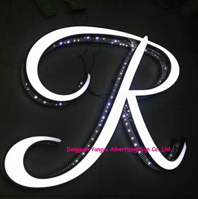 Outdoor Beauty shop Led Advertising sign Perforated illuminated Channel Letter for shop