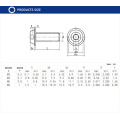 20pcs M3 M4 M5 M6 304 Stainless Steel Half Round Button Flange Head With Washer Inner Hex Socket Allen Screws Bolt ISO7380.2