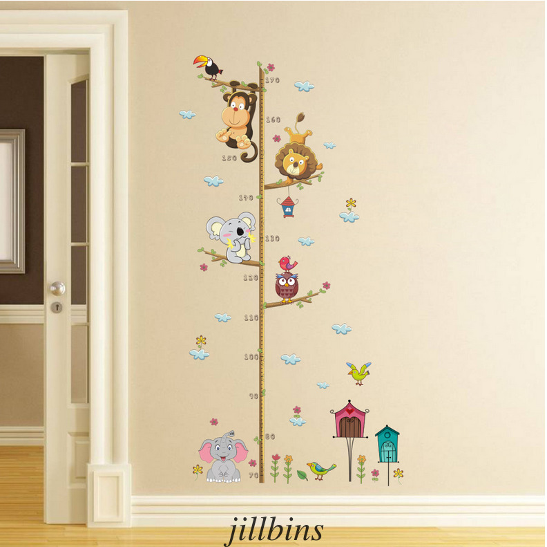 Hot Selling Wooden Kids Growth Height Chart Ruler Children Room Decor Wall Hanging Measure Children Height Measure Wall Sticker