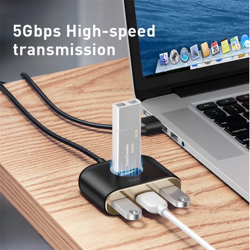 Baseus USB HUB USB 3.0 USB C HUB for MacBook Pro Surface USB Type C HUB USB 2.0 Adapter with Micro USB for Computer USB Splitter