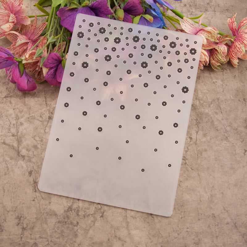 Small Dot Flower Plastic Embossing Folders Stencils Template Molds Scrapbooking Paper Crafts Cards Making DIY Photo Album Decor