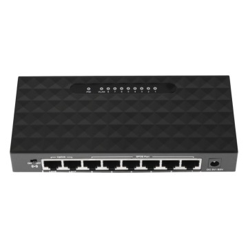 8 Port 10/100Mbps POE Fast Ethernet Network Switch Lan Hub Ethernet Smart Switcher for NVR Router Support 6-55V Power Supply