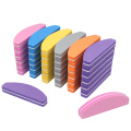10Pcs Sponge Nail File Mini Half Moon Sanding Buffer Block for UV Gel Nail Polish Nail Art Manicure Pedicure Colorful Buffers