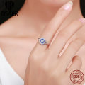 BISAER Jewelry Set 925 Sterling Silver Guardian Evil Eyes Women Lucky Blue Eye Jewelry Sets Sterling Silver Jewelry Wedding Gift