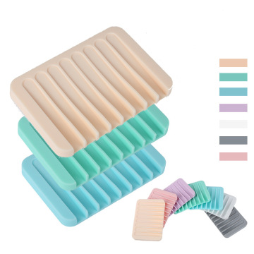 Silicone Soap Dishes Self Draining Soap Bar Holder Soap Saver Sponge Tray Drainer Dishes for Bathroom Shower Bathtub Kitchen