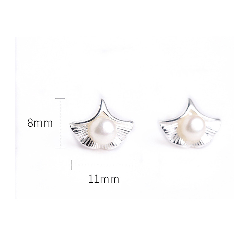 Simple Sweet Mori Literary Fresh Apricot Leaf Stud Earrings For Women Girls Party Jewelry Gift