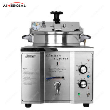 MDXZ16 Electric Chicken Pressure Fryer Commercial Stainless Steel Deep Fryer 15L Food chips frying machine With thermostat