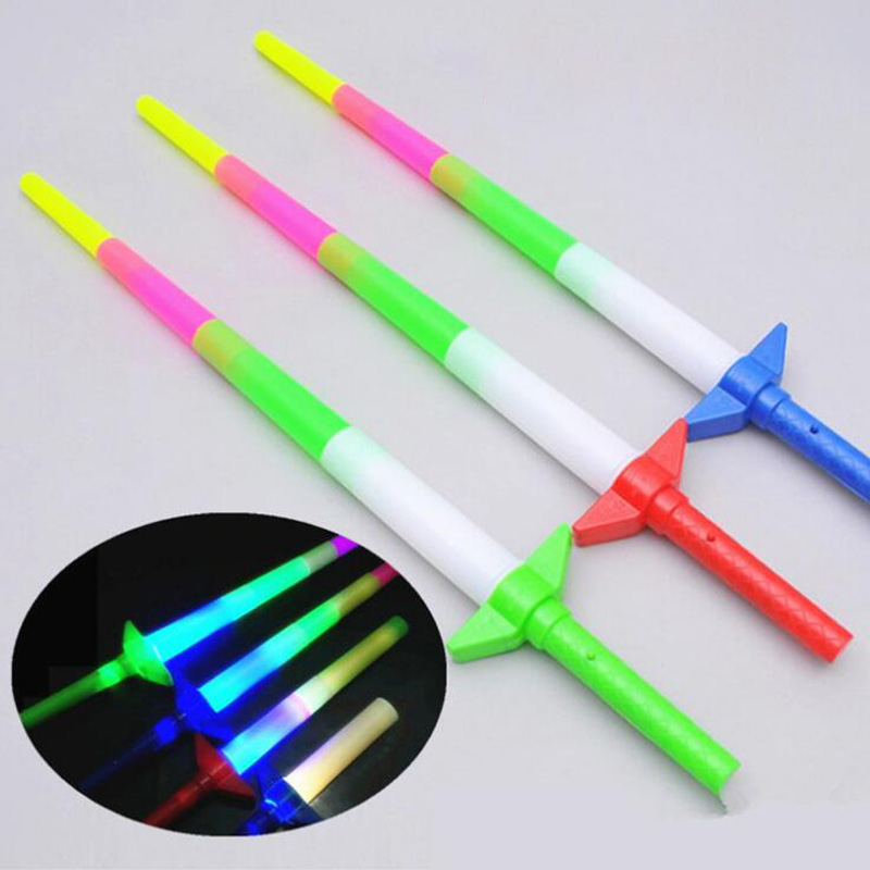 New luminous four-section telescopic sword LED children's luminous toys