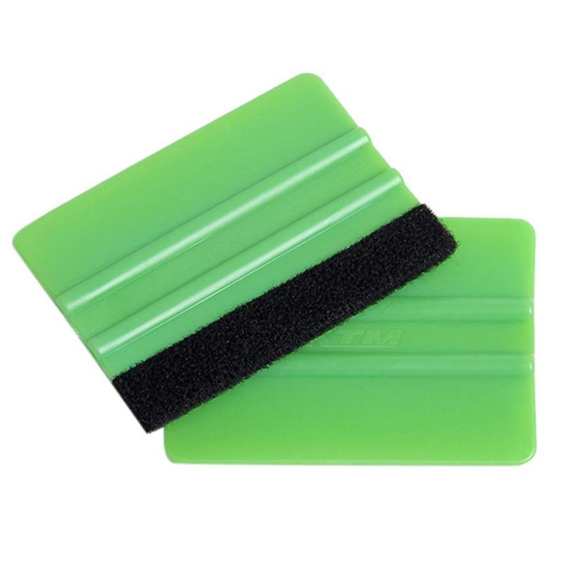 Car Sticker Film Tool Wrapping Tools Green Scraper Squeegee With Felt Edge Car Styling Stickers Accessories Auto Products Car Ac