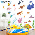 Waterproof Bath Sticker Fish Sea Cartoon Wall Sticker for Shower Children Kids Baby Bath Bathtub Tile Bathroom Sticker Removable