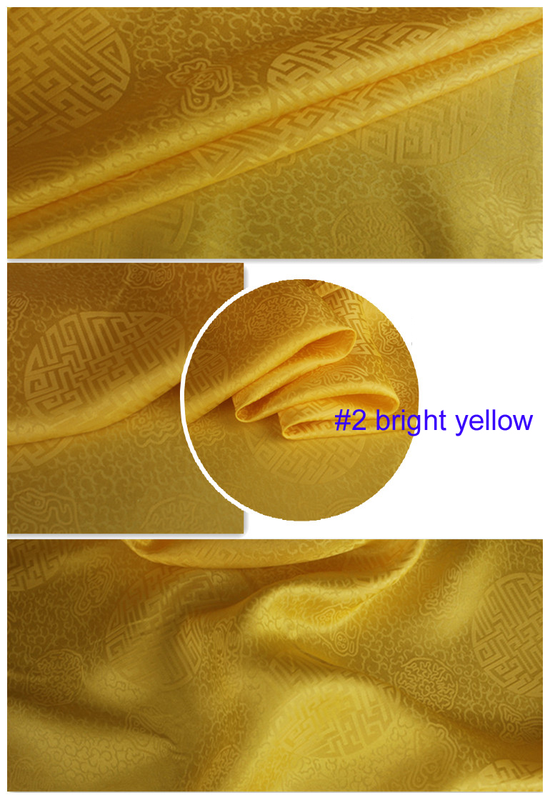 100cm*114cm Chinese Traditional Jacquard Brocade Silk Cotton Fabric Charmeuse