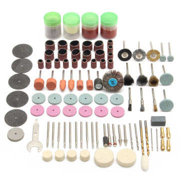 142pcs/Set Electric Grinder Rotary Tool Accessory Bit Set For Dremel Grinding Sanding Polishing Disc Wheel Tip Cutter Drill Disc