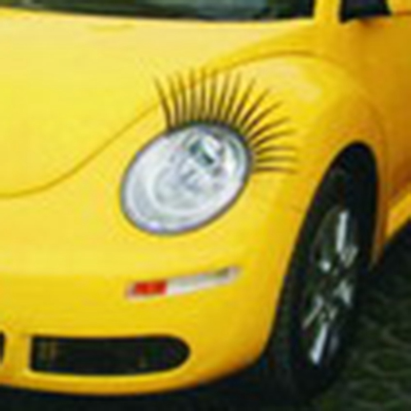 Headlight Eyelash Car 3D Cute Sticker Eyelashes Car False Eyelashes Sticker Eye Patch Car Accessories