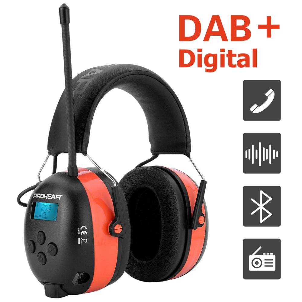ZOHAN DAB+/DAB/FM Ear Hearing Protection Radio Noise reduction Electronic Bluetooth earmuffs Ear Protector 25dB lithium Battery